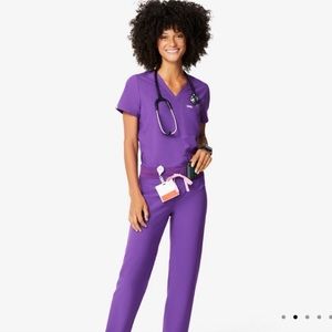 Figs Ultra Violet Purple Catarina Scrub Top ONLY Size Small NEW WITH TAGS